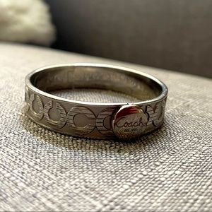 COACH clasp silver bangle